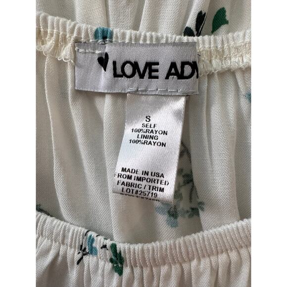 NEW LOVE ADY White Printed Off The Shoulder One-Piece Romper Size S - Picture 4 of 5